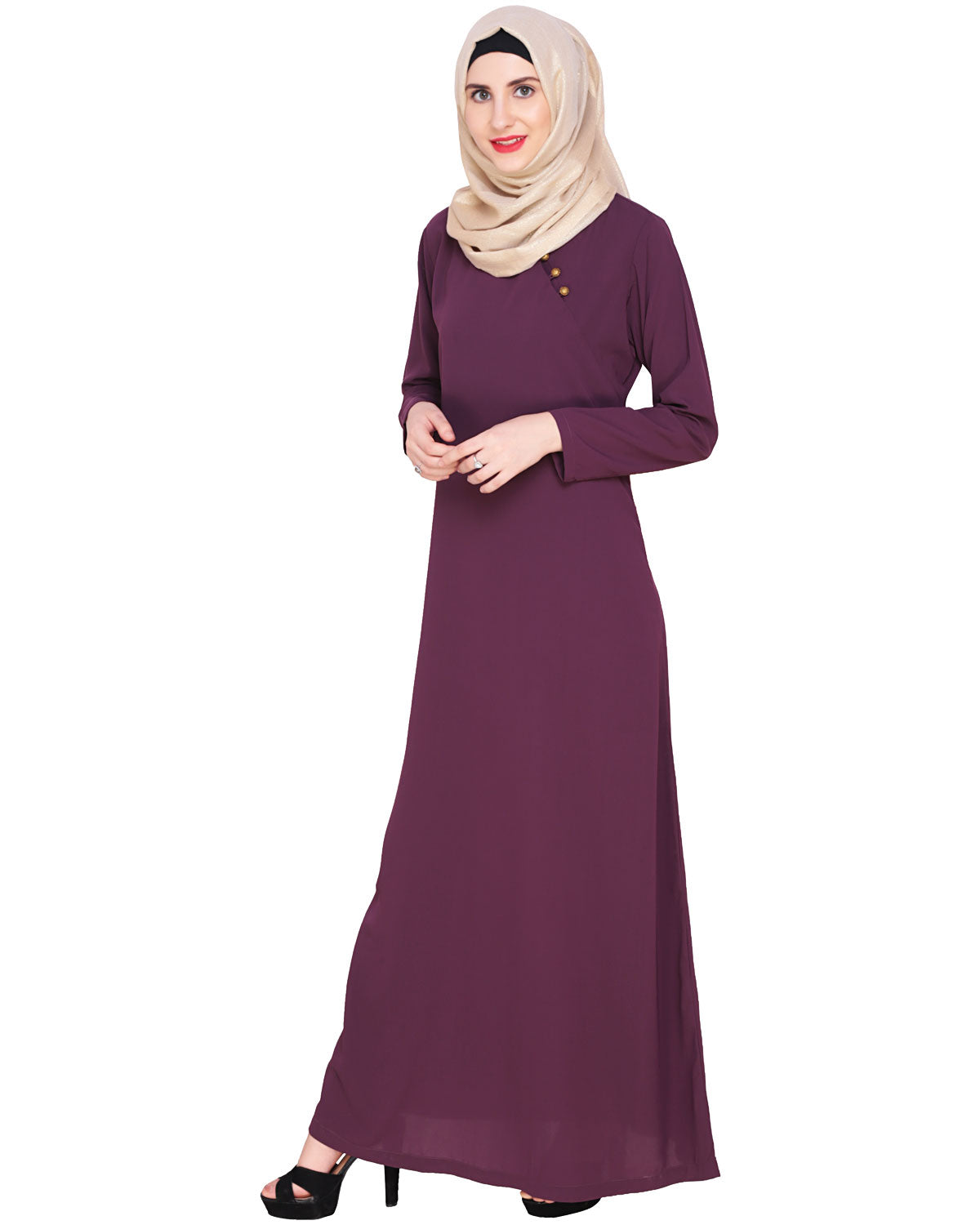 Trendy Abaya Dress Purple