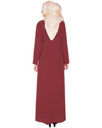 Trendy Abaya Dress Wine