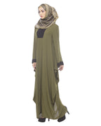 Wine Kaftan Olive Free Size