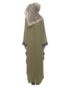 Wine Kaftan Olive Free Size
