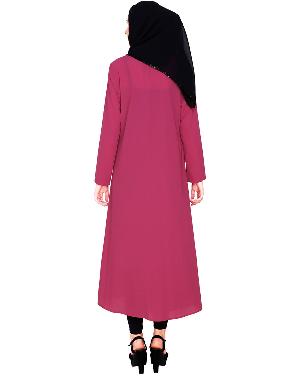 Fuchsia Button-down Abaya
