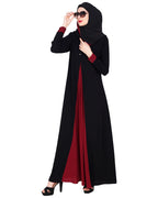 Pretty Layered Abaya Wine
