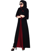 Pretty Layered Abaya Wine