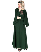 Crew Collar Abaya Green