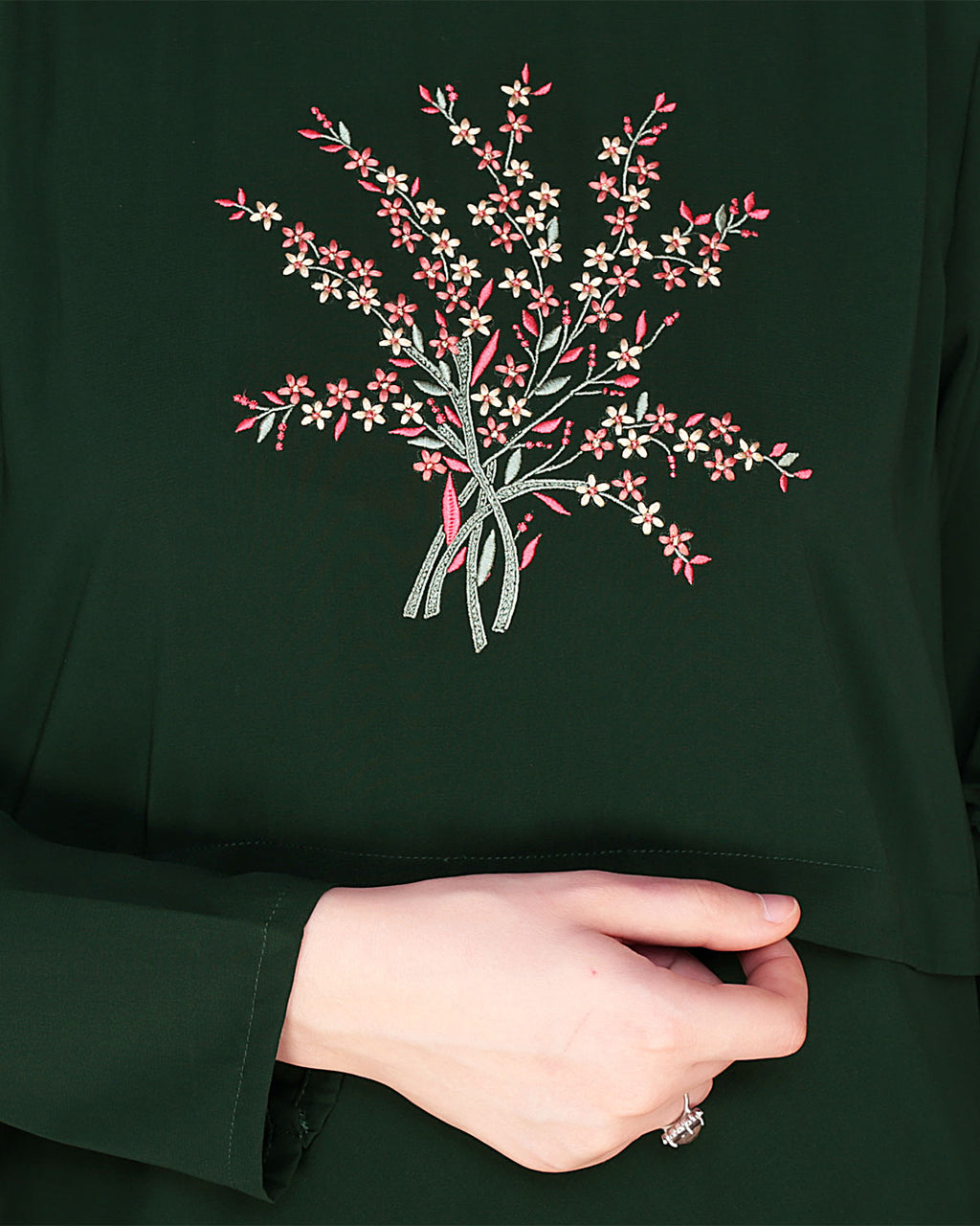 Crew Collar Abaya Green