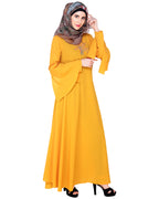 Crew Collar Abaya Yellow