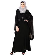 Black Cape Abaya Black