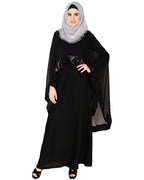 Black Cape Abaya Black