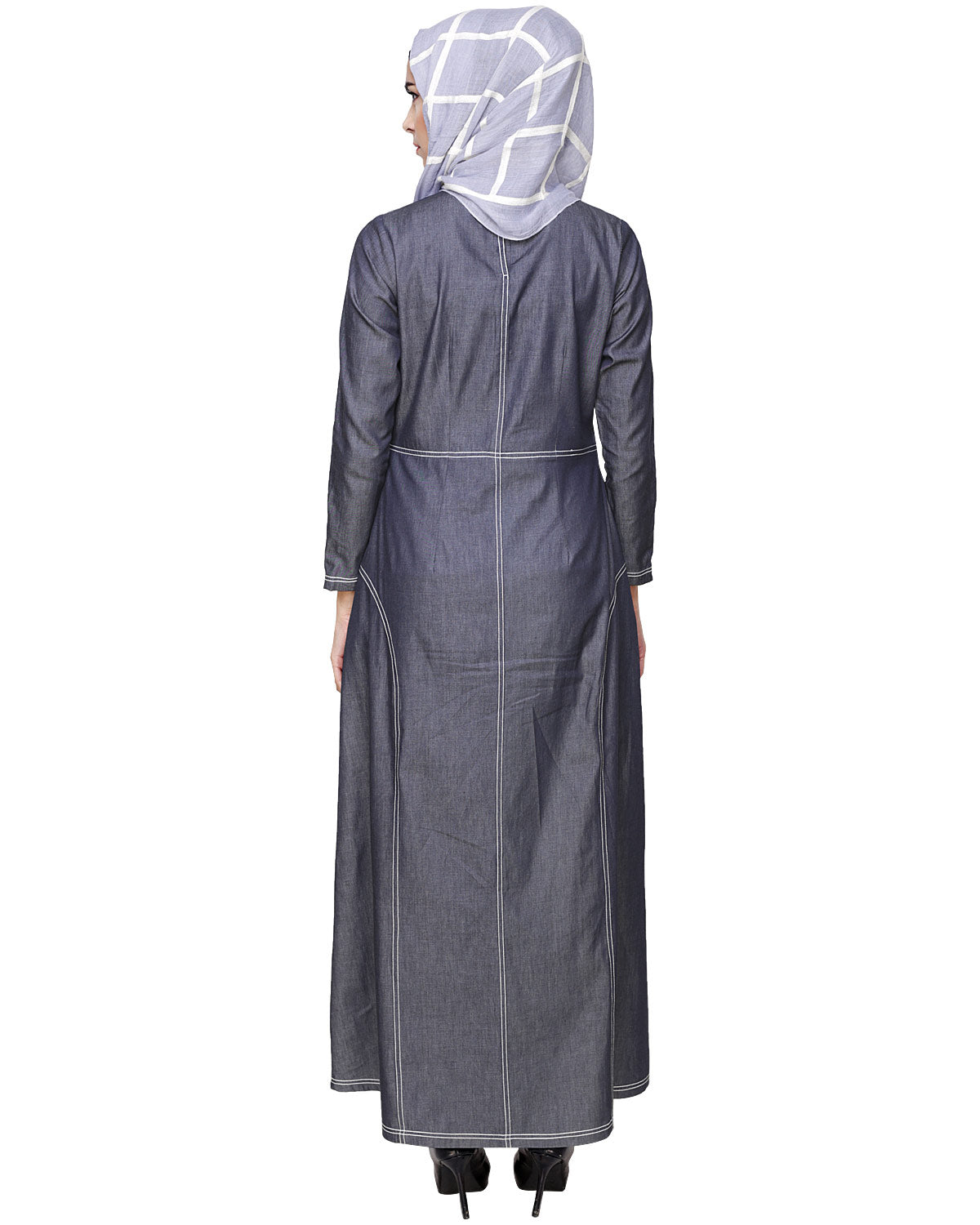 Modish Denim Abaya Blue