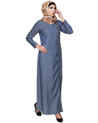Chic Denim Abaya Blue