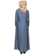 Chic Denim Abaya Blue