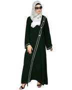 Intrigue Angrakha Dubai Style Abaya Green