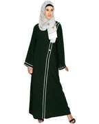 Intrigue Angrakha Dubai Style Abaya Green