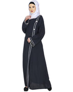 Intrigue Angrakha Dubai Style Abaya Grey