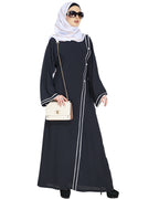 Intrigue Angrakha Dubai Style Abaya Grey