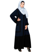 Quirky Dubai Style Abaya with detailing Blue