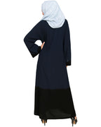 Quirky Dubai Style Abaya with detailing Blue