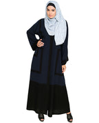 Quirky Dubai Style Abaya with detailing Blue