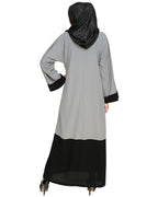 Quirky Dubai Style Abaya with detailing Grey