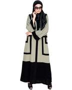 Quirky Dubai Style Abaya with detailing Mint