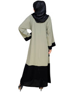 Quirky Dubai Style Abaya with detailing Mint