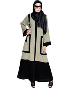 Quirky Dubai Style Abaya with detailing Mint