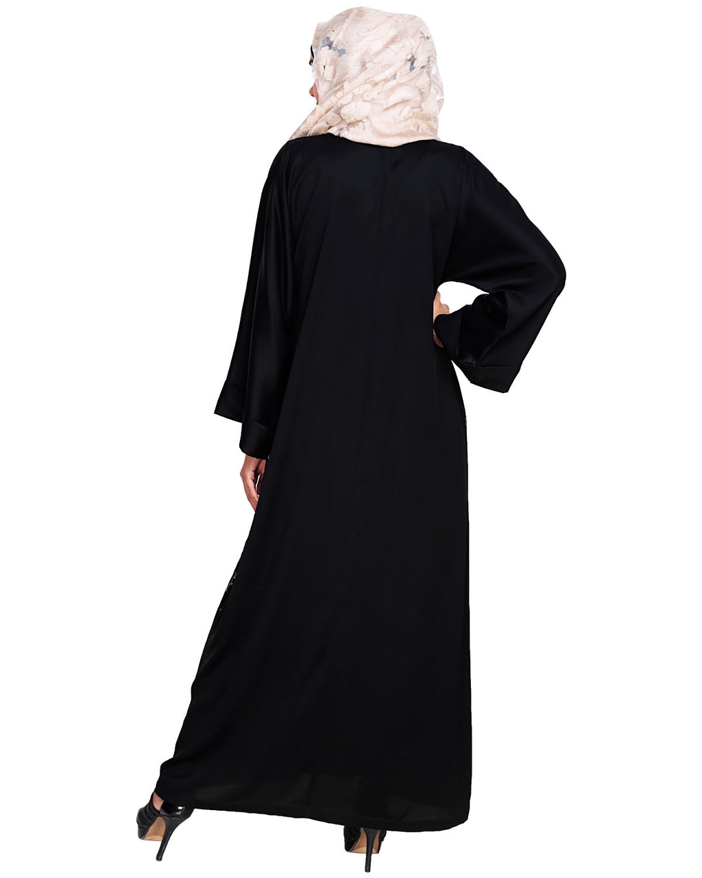 Orchid Dubai Style Abaya Black