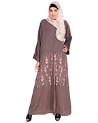 Orchid Dubai Style Abaya Mud Brown