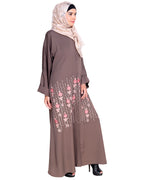 Orchid Dubai Style Abaya Mud Brown