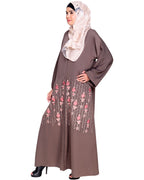 Orchid Dubai Style Abaya Mud Brown