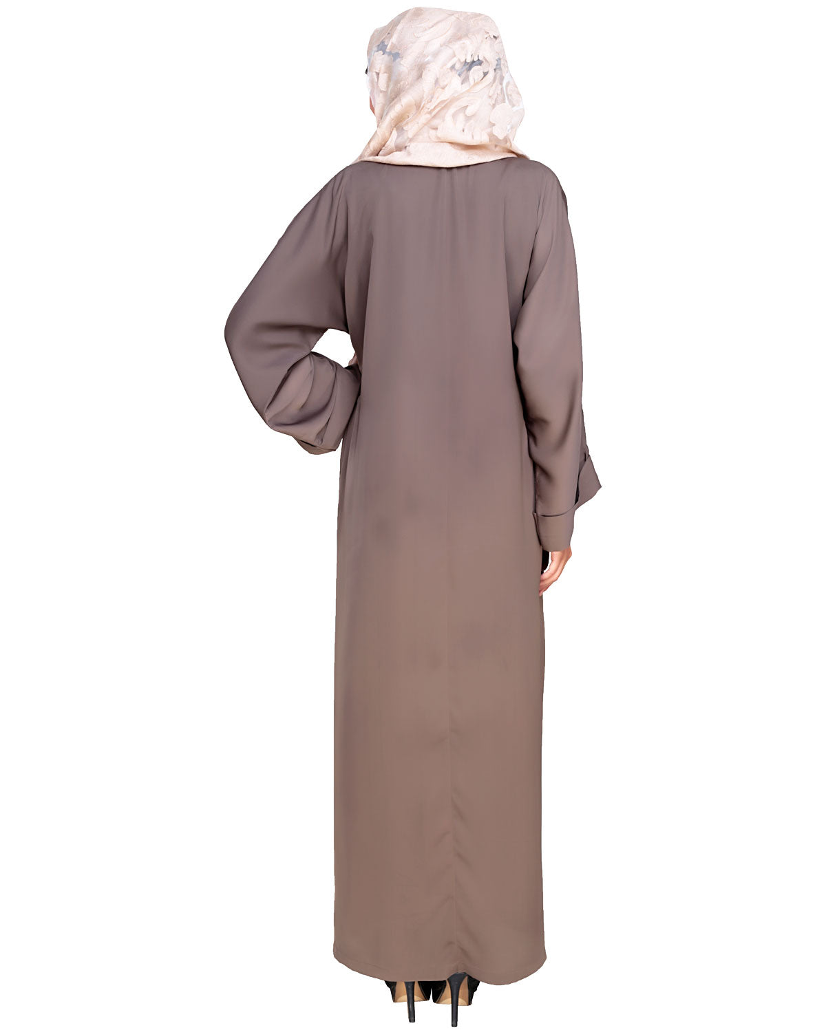 Orchid Dubai Style Abaya Mud Brown
