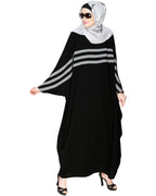 Sporty Kaftan With Black Detailing Grey