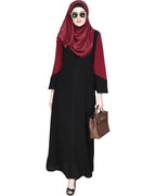 Folksy Abaya Black