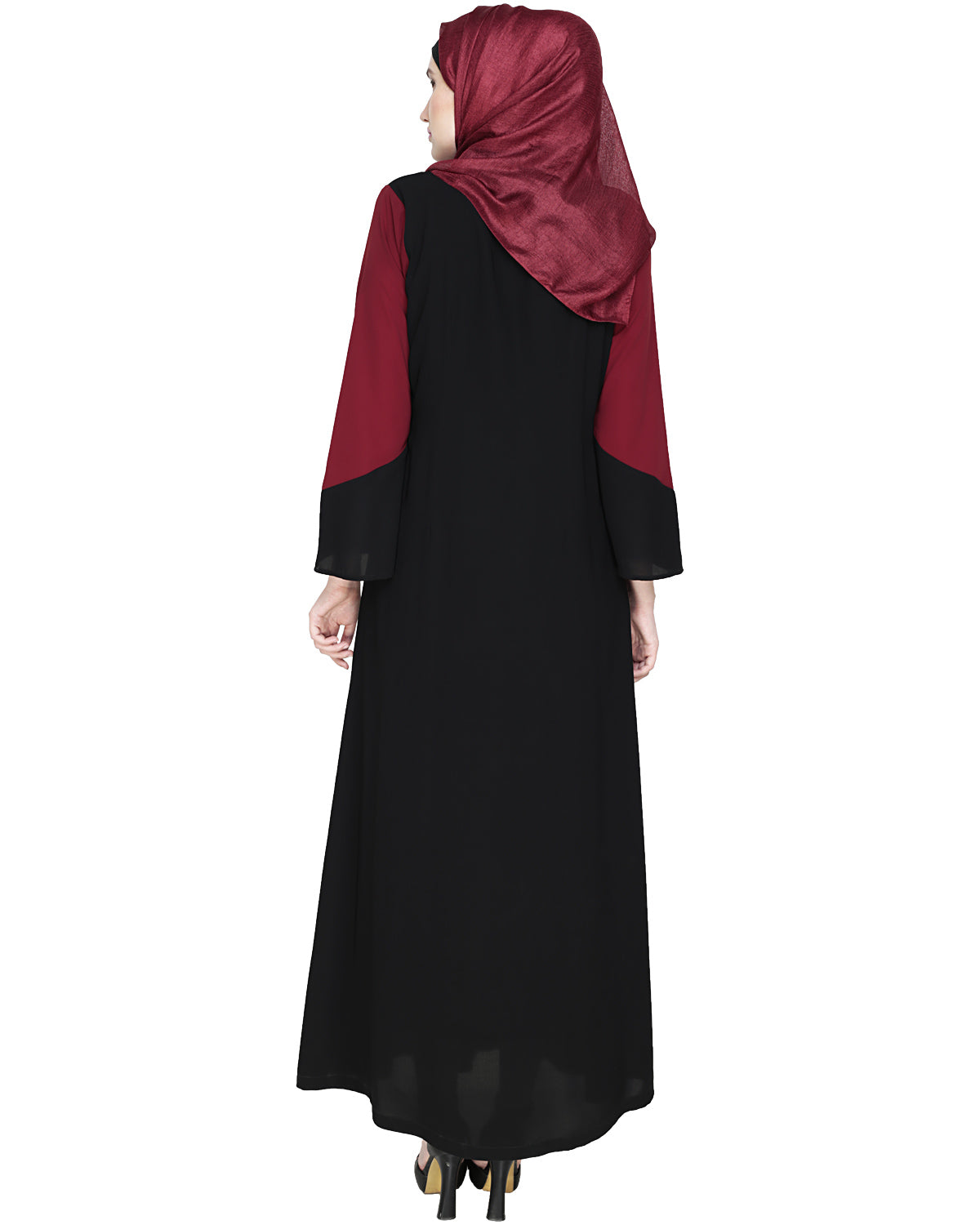 Folksy Abaya Black