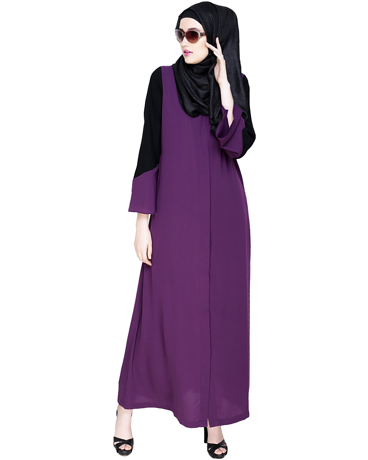 Folksy Abaya Purple