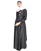 Box Pleated Abaya Black