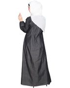 Box Pleated Abaya Black