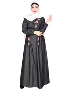 Box Pleated Abaya Black