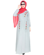 Box Pleated Abaya Sage Green