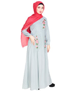 Box Pleated Abaya Sage Green