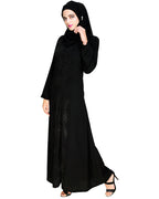 Exquisite Stone Work Stylish Black Dubai Style Abaya Black