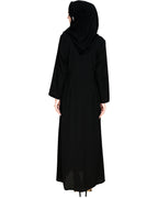Exquisite Stone Work Stylish Black Dubai Style Abaya Black