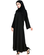 Exquisite Stone Work Designer Black Dubai Style Abaya Black