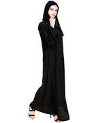 Exquisite Stone Work Sleek Black Dubai Style Abaya Black