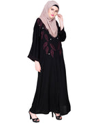 Blossomy Dubai Style Abaya Black