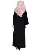 Blossomy Dubai Style Abaya Black