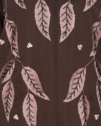 Blossomy Dubai Style Abaya Dark Brown