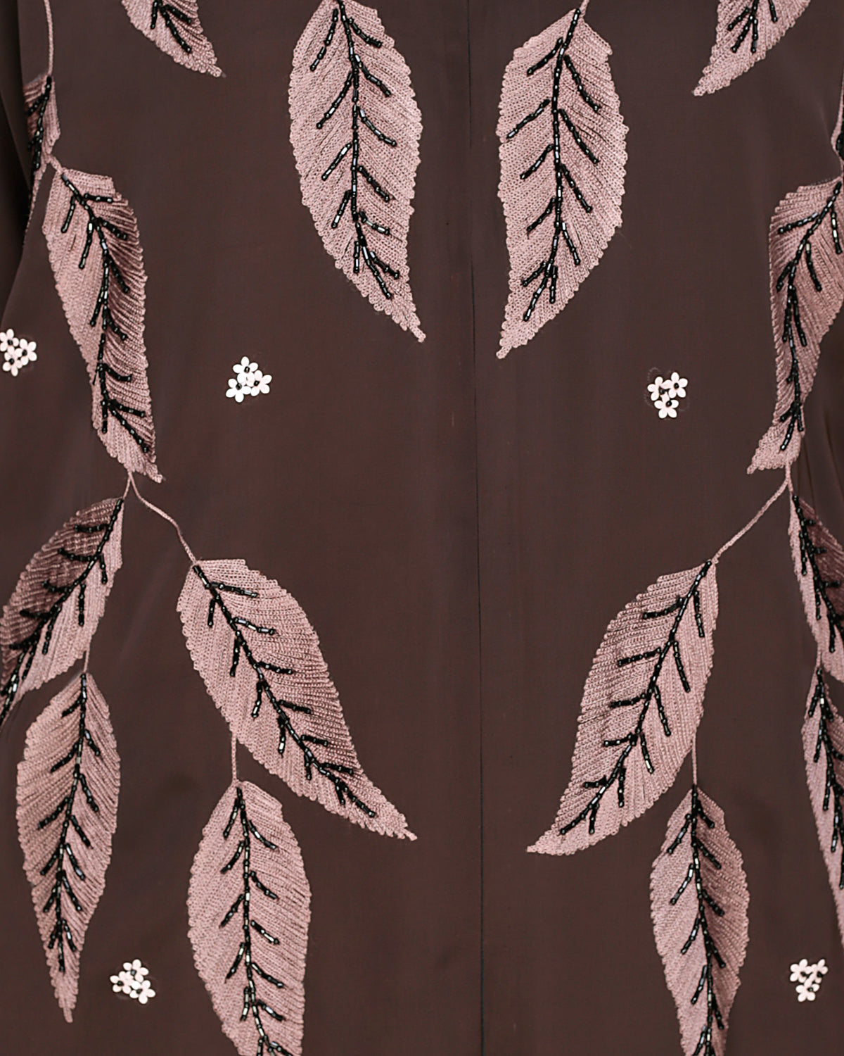 Blossomy Dubai Style Abaya Dark Brown