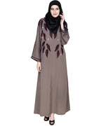 Blossomy Dubai Style Abaya Umber Brown