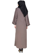 Blossomy Dubai Style Abaya Umber Brown